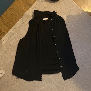 LOFT Black Sleeveless Blouse